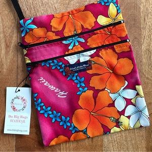 Colorful canvas crossbody floral print bag